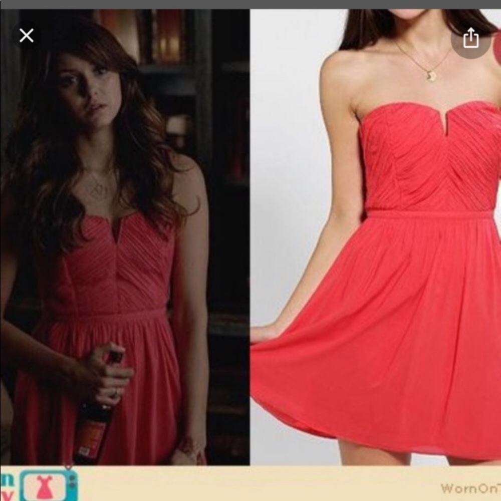ASO Elena Gilbert kimchi blue strapless dress TVD